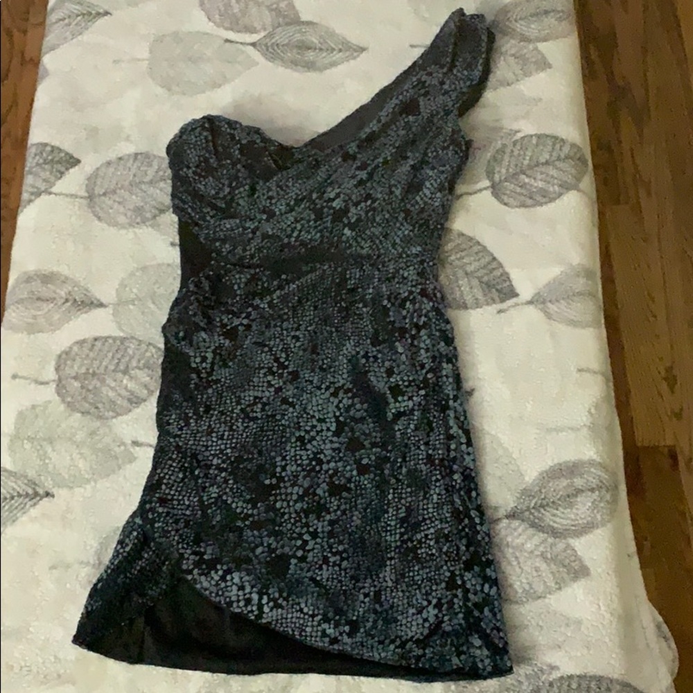 One shoulder cute cocktail mini dress